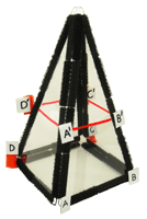 Pyramid with section marked