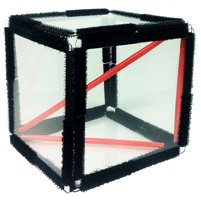 cube with diagonal triangle